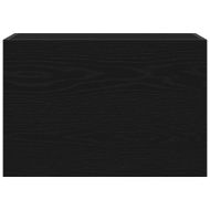 Стенен шкаф за баня, черни, 60x25x40 см, инженерно дърво