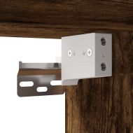 Стенен шкаф за баня, опушен дъб, 80x25x30 см, инженерно дърво