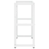 Рамка за мивка за баня, бяла, 59x38x83 см, желязо