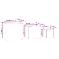 Странични маси, 3 бр, дъб сонома, ПДЧ