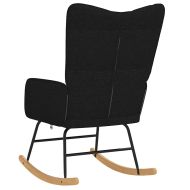 Люлеещ се стол, черен, текстил