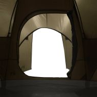 Семейна куполна палатка, 6-местна, кафява, водоустойчива