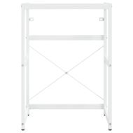 Рамка за мивка за баня с вграден умивалник, бяла, желязна