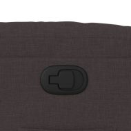 Изправящ реклайнер стол, тъмнокафяв, текстил