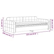 Канапе с матрак, тъмносиво, 100x200 см, кадифе