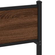 Метална рамка за легло, без матрак, кафяв дъб, 200x200 см