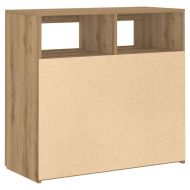 Сайдборд с LED светлини дъб артизан 80x35x75 см инженерно дърво