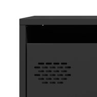 Бюфет, черен, 68x39x73,5 см, студеновалцувана стомана