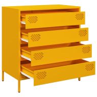 Бюфет, горчица жълто, 68x39x73,5 см, студеновалцувана стомана