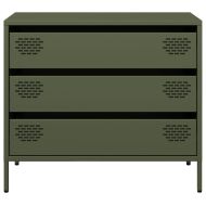 Бюфет, маслиненозелен, 68x39x58,5 см, студеновалцувана стомана