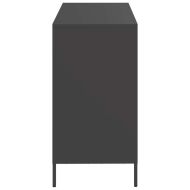 Бюфет, черен, 101,5x39x73,5 см, студеновалцувана стомана