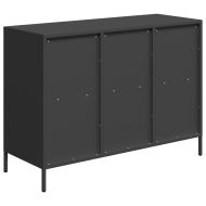 Бюфет, черен, 101,5x39x73,5 см, студеновалцувана стомана