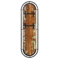 Стенни закачалки за дрехи с 4куки 2 бр регенерирано дърво масив