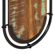 Стенни закачалки за дрехи с 4куки 2 бр регенерирано дърво масив