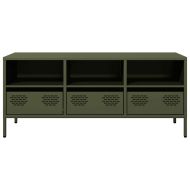 ТВ шкаф маслиненозелен 101,5x39x43,5см студеновалцувана стомана