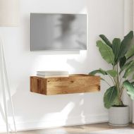 ТВ шкаф с LED осветление, старо дърво, 60x35x15,5 см