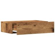 ТВ шкаф с LED осветление, старо дърво, 60x35x15,5 см