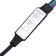 ТВ шкаф с LED осветление, старо дърво, 60x35x15,5 см