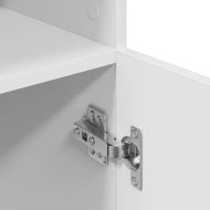 Кухненски шкаф, бял, 57x41,5x131,5 см, инженерно дърво