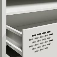 ТВ шкаф бял 202x39x43,5 см студеновалцувана стомана