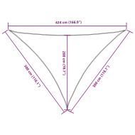 Платно-сенник, Оксфорд плат, триъгълно, 3x3x4,24 м, антрацит