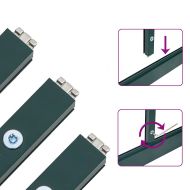 Оранжерия с основа рамка зелен 334x169x202 см алуминий