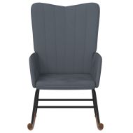 Люлеещ стол, тъмносив, кадифе