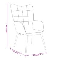 Релаксиращ стол, тъмносив, плат