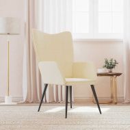 Релаксиращ стол, кремав, плат