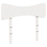 Рамка за легло без матрак, бял, 90x200 см, бор масив