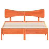 Рамка за легло без матрак, восъчнокафяво, 135x190 см, бор масив