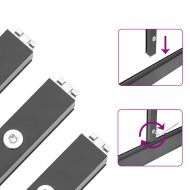 Оранжерия с основа рамка антрацит 169x114x195 см алуминий