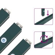 Оранжерия с основа рамка зелен 169x169x202 см алуминий