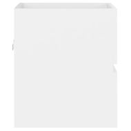 Шкаф за мивка, бял, 41x38,5x45 см, инженерно дърво