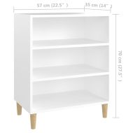 Бюфет бял 57x35x70 см инженерно дърво