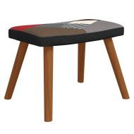 Релаксиращ стол с табуретка, пачуърк, плат