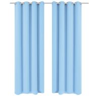 Затъмняваща завеса с метални халки, 270x245 см, тюркоаз