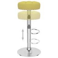 Бар табуретки, 2 бр, зелени, текстил