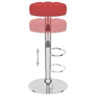 Бар табуретки, 2 бр, виненочервени, текстил