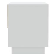 Нощни шкафчета, 2 бр, бели, 45x34x44 см, инженерно дърво