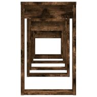 Стифиращи маси, 3 бр, опушен дъб, инженерно дърво