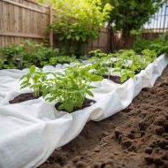 Геотекстилна мембрана, бяла, 1 x 150 м, полиестерно влакно