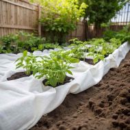 Геотекстилна мембрана, бяла, 1 x 50 м, полиестерно влакно