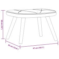 Релаксиращ стол с табуретка, тъмносив, плат