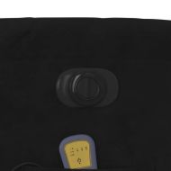 Електрически масажен реклайнер стол, черен, кадифе