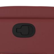 Изправящ реклайнер стол, виненочервен, изкуствена кожа