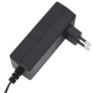 Изправящ масажен реклайнер стол, черна, кадифе