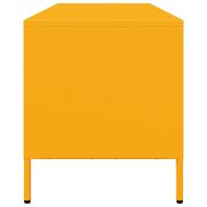 ТВ шкаф горчица жълто 135x39x43,5 см студеновалцувана стомана