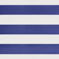 Прибираща се тента синьо и бяло 4x3 м плат и алуминий