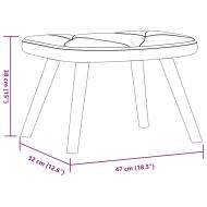 Релакс стол с табуретка, горчица жълто, плат